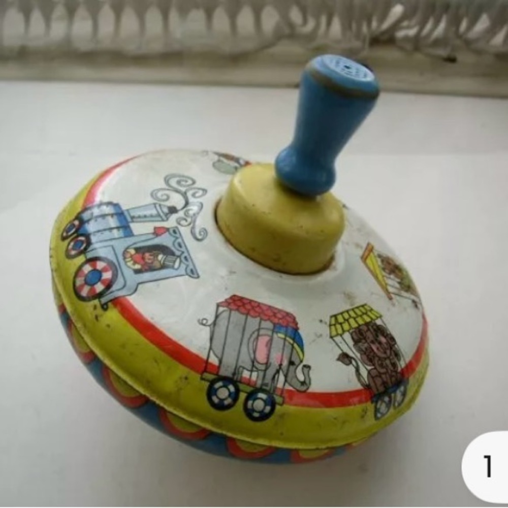 Vintage, Ohio Art Metal-Wood Circus Top - Picture 6 of 6